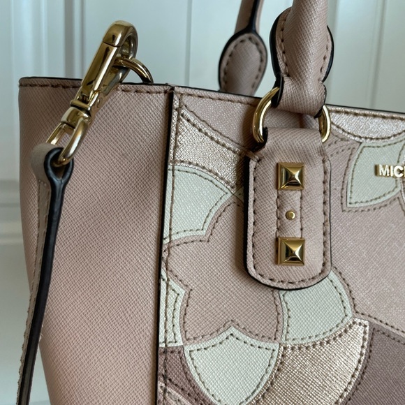 Michael Kors Sandrine Small Studded Saffiano Leather Crossbody - Picture 4 of 6